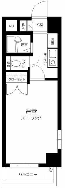ヴェルステージ茅場町(1K/6階)の間取り写真