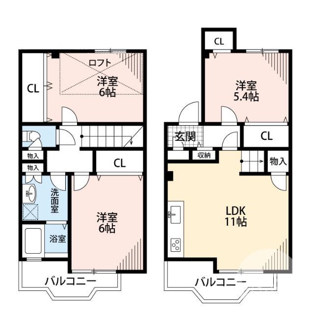 アルティエーレ・セラA棟(3LDK/3階)の間取り写真
