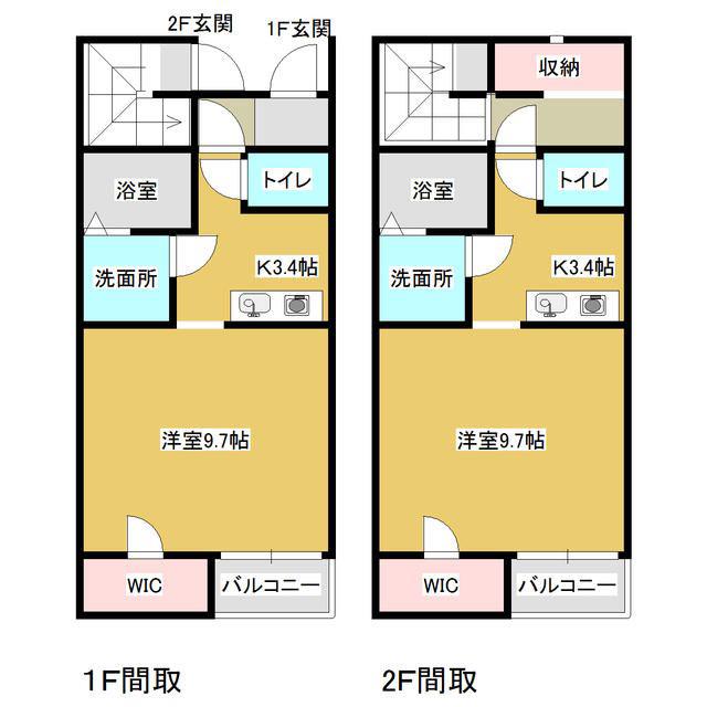 仙港SKY(1K/1階)の間取り写真