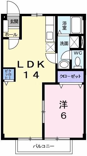 ロイヤルハイツⅢ(2DK/1階)の間取り写真
