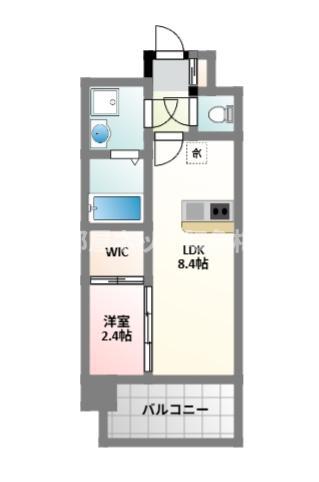 セレニテ梅田北アリエ壱番館(1LDK/2階)の間取り写真