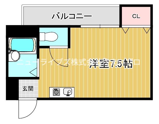 エム アンド エム タチバナ(ワンルーム/3階)の間取り写真