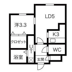 T-SQUAREI(1DK/3階)の間取り写真