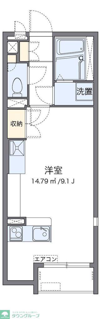 ミランダボヌール N(ワンルーム/1階)の間取り写真