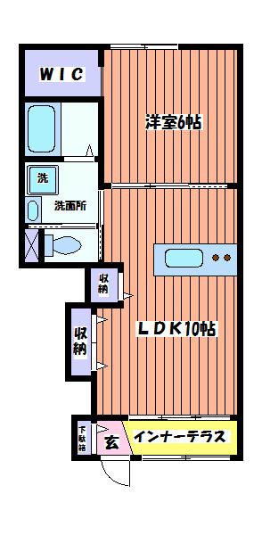 コンチェルト(1LDK/1階)の間取り写真