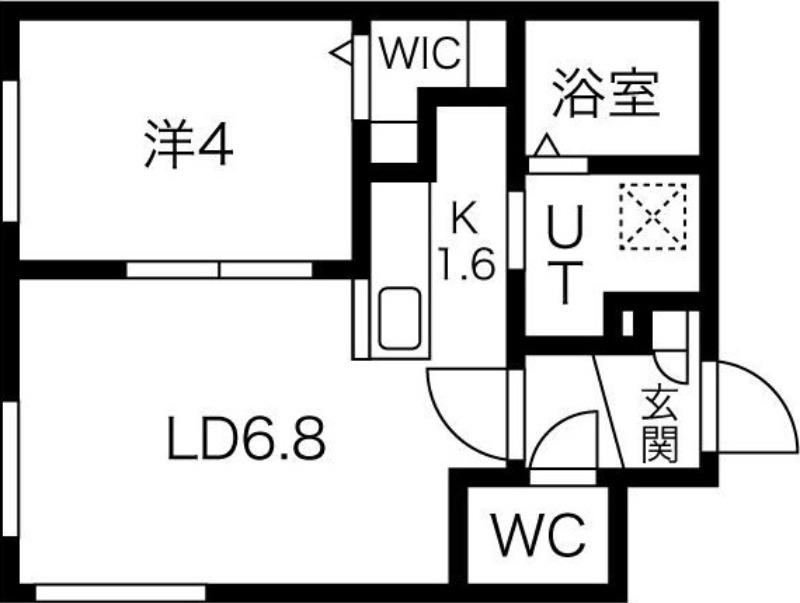 GREXTATE34(1LDK/4階)の間取り写真