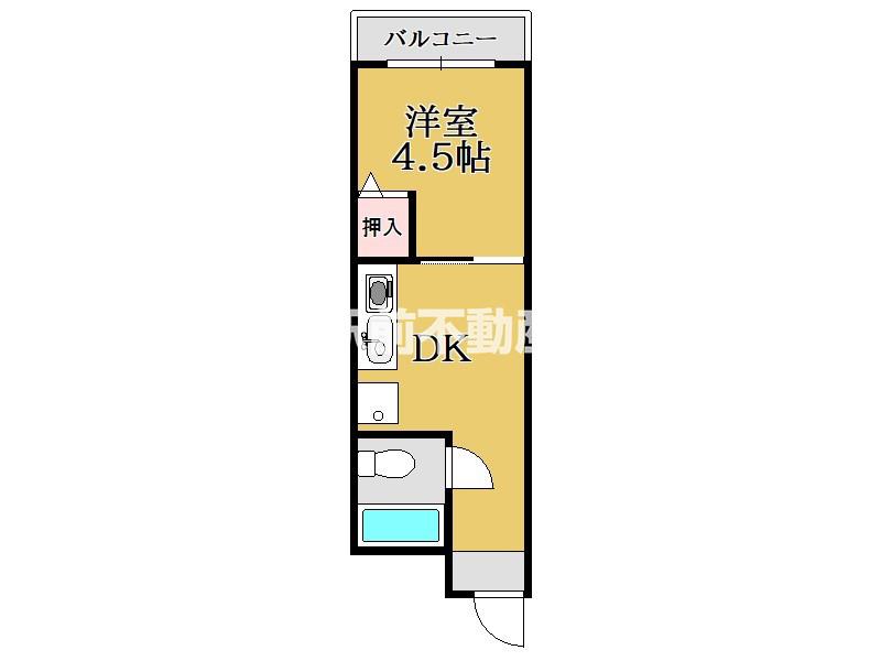 ニューライフ佐賀II(1DK/5階)の間取り写真