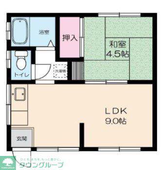 ビューハイツすごう(1LDK/2階)の間取り写真