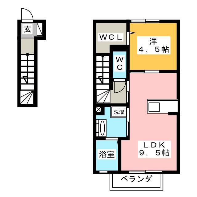 ラ ルーチェ江戸橋(1LDK/2階)の間取り写真