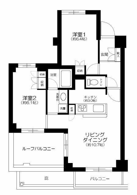 T S GARDEN 六郷土手(2LDK/5階)の間取り写真