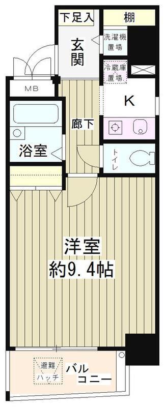 MA21(1K/8階)の間取り写真