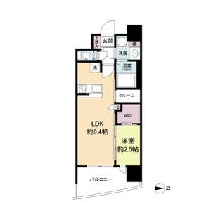 セレニテ難波リアン(1LDK/6階)の間取り写真