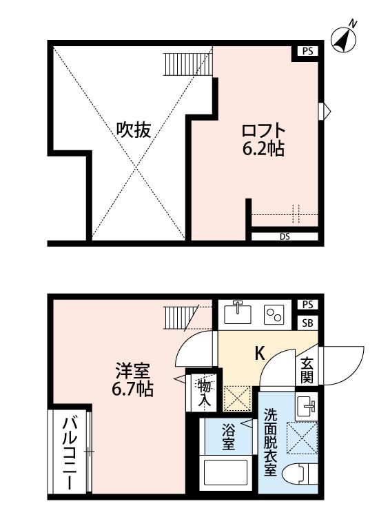 PRIMAVERA(1K/1階)の間取り写真