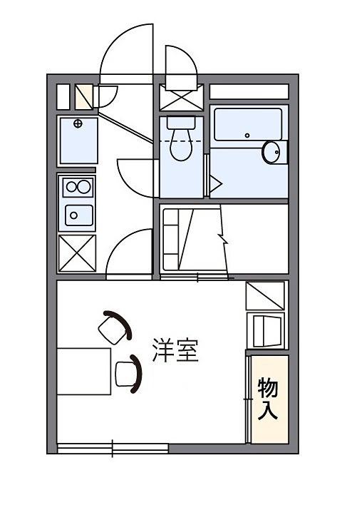 アミティエ(1K/1階)の間取り写真