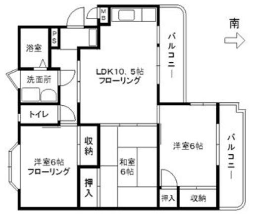 エフティー(3LDK/3階)の間取り写真
