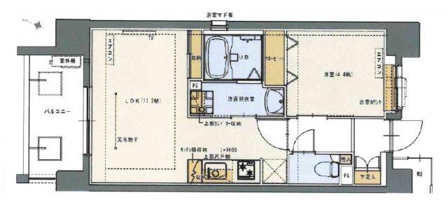 GLUCKMAISON/S-EBIE XI(1LDK/9階)の間取り写真