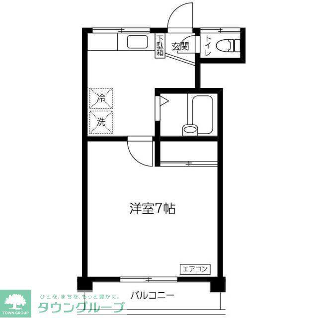 チヨダマンション(1K/2階)の間取り写真