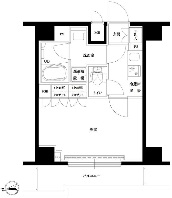 ルーブル横濱矢向(1K/3階)の間取り写真