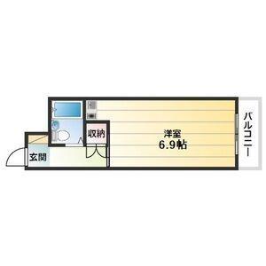 NKハイツ(ワンルーム/3階)の間取り写真