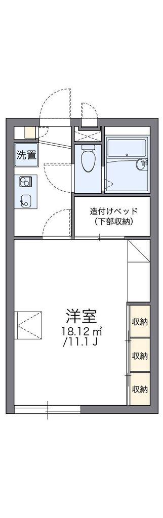 レオパレスサン ヒルズ(1K/2階)の間取り写真