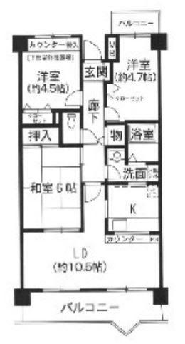 アイレックスプラザ(3LDK/2階)の間取り写真