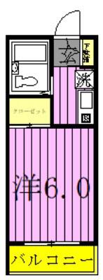 ベルメゾン土屋(1K/4階)の間取り写真