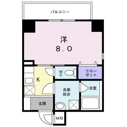 アーバンフォレスト(1K/5階)の間取り写真