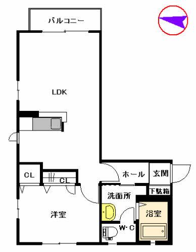 マノア 積水(1LDK/2階)の間取り写真