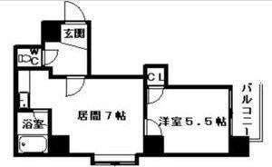 南1西18ビル(1DK/11階)の間取り写真