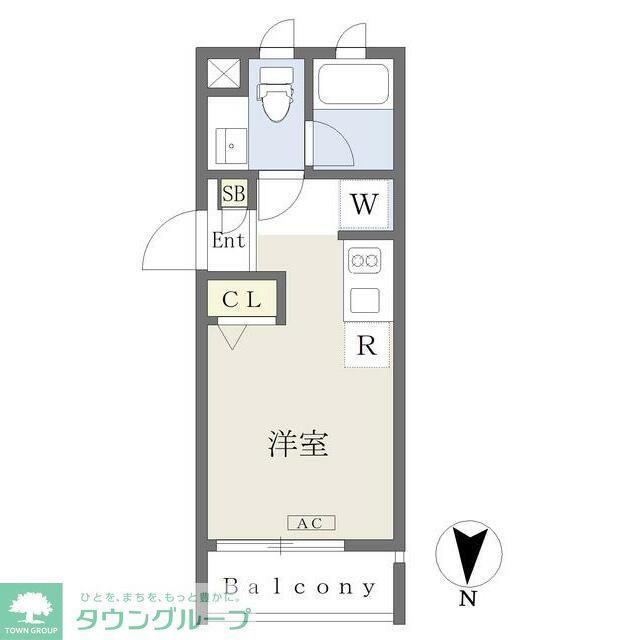 グランデュオ経堂VII(ワンルーム/3階)の間取り写真