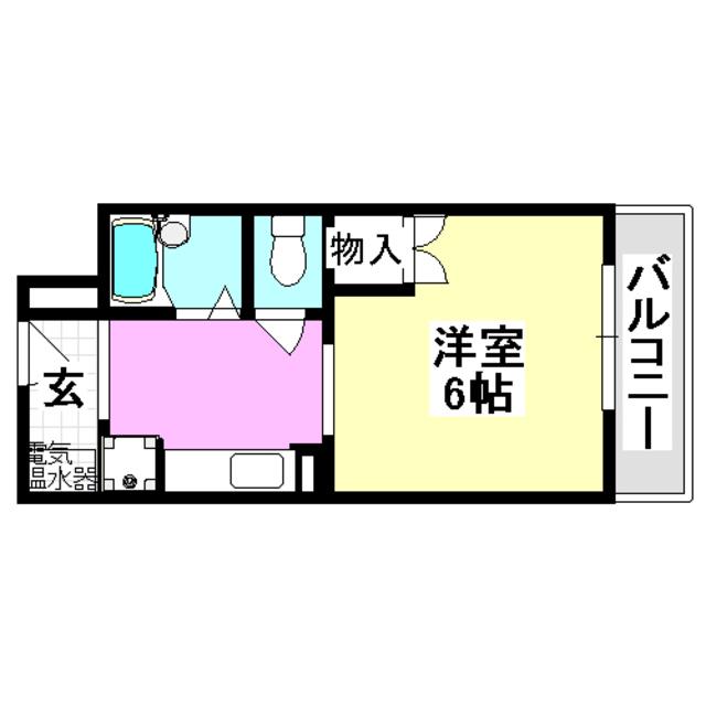 スチューデントパレス茨木(1K/4階)の間取り写真