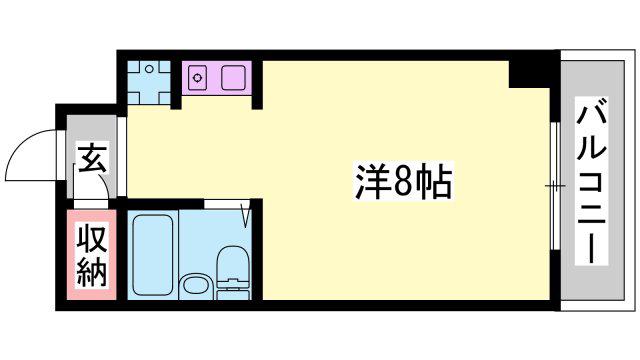 第15サンライズイトウ(1K/2階)の間取り写真