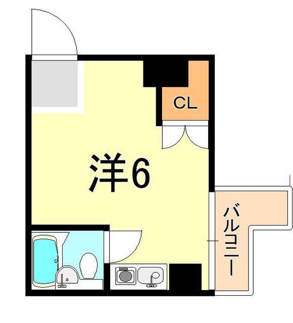 プレアール西明石(ワンルーム/2階)の間取り写真