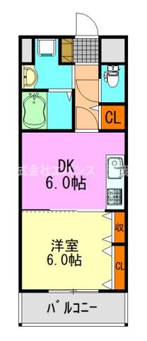 ロイヤルクレストOG(1DK/3階)の間取り写真