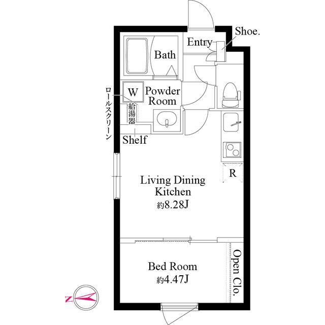 CASA PIAZZA北千住(1LDK/2階)の間取り写真