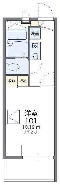 レオパレスパタータ(1K/2階)の間取り写真