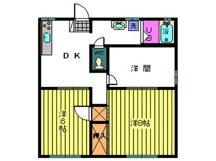 コーポアンデルセン(3DK/1階)の間取り写真