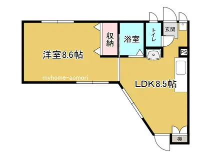 パトリリオーネ(1LDK/1階)の間取り写真