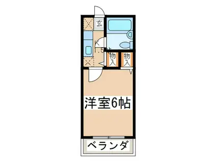 ひまわりコーポ(1K/1階)の間取り写真