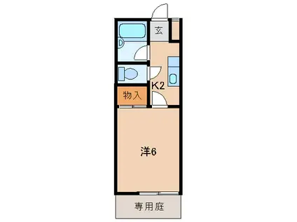 ハイツアネシス(1K/1階)の間取り写真