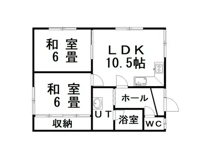 貝塚ハイツ(2LDK/2階)の間取り写真