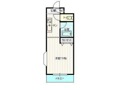 メゾンラベンダー16番館(1K/1階)の間取り写真