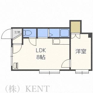アーバン宮の沢(1LDK/2階)の間取り写真