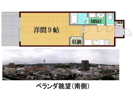 ラヴィナスアテンコート(1K/6階)の間取り写真