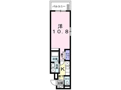 デスパシオ(1K/2階)の間取り写真