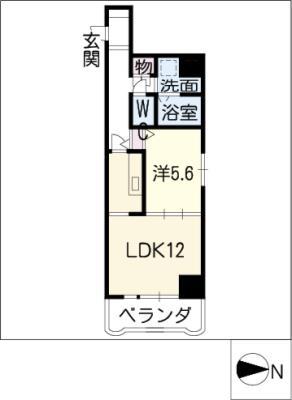 グランドステージ丸の内(1LDK/5階)の間取り写真