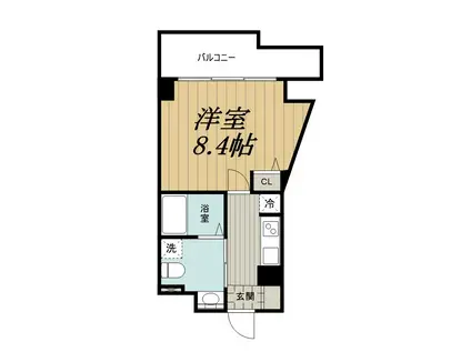 SIDEONE(1K/9階)の間取り写真