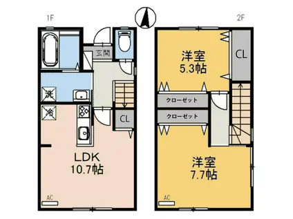M ARVELLAS(2LDK/1階)の間取り写真