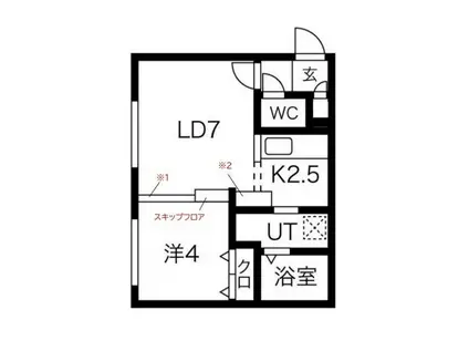 TRULLI(1LDK/4階)の間取り写真