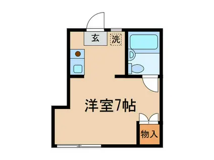雅ハイツ(ワンルーム/1階)の間取り写真